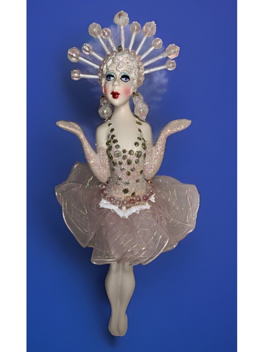 Kurt Adler VAN CRAIG presents VANTASTIKS Flapper Style Show 10” Girl Ornament